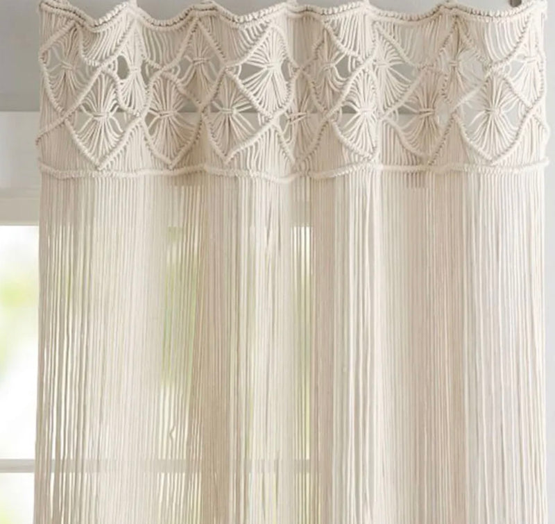 Macrame bohemian curtain