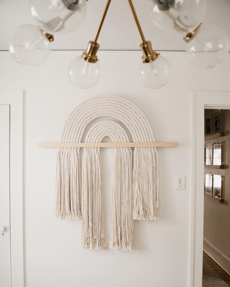 Double rainbow wall hanging