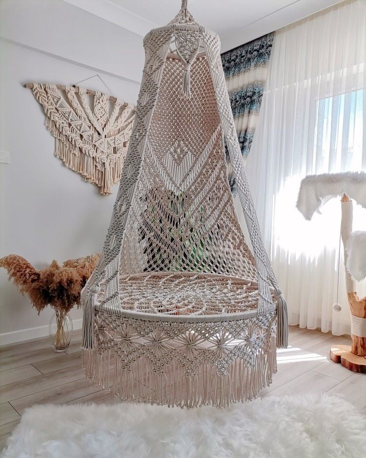 Macrame swing - Emerald design
