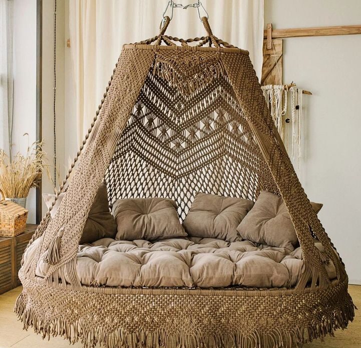 Macrame classic bed swing