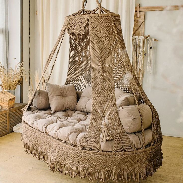 Macrame classic bed swing