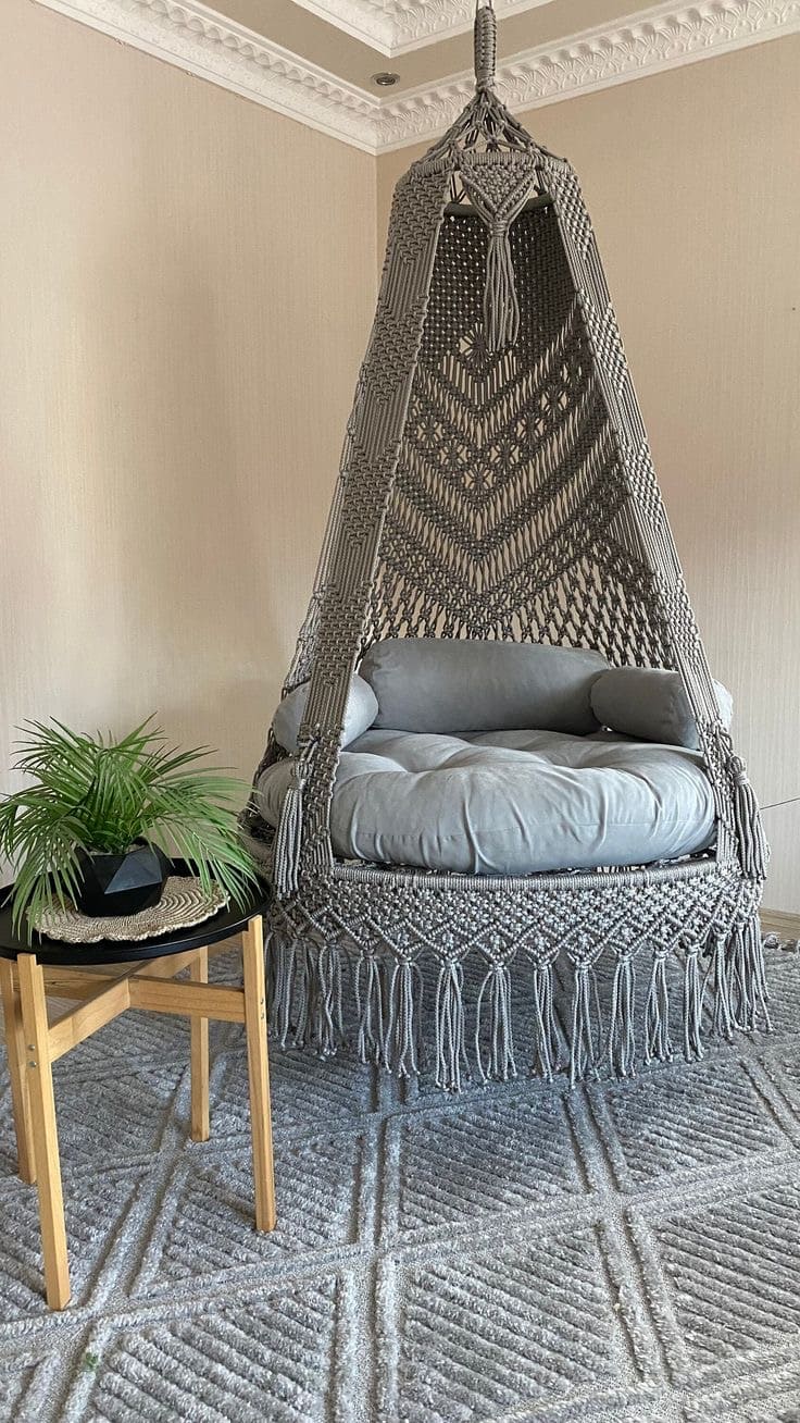 Macrame swing- Grey love