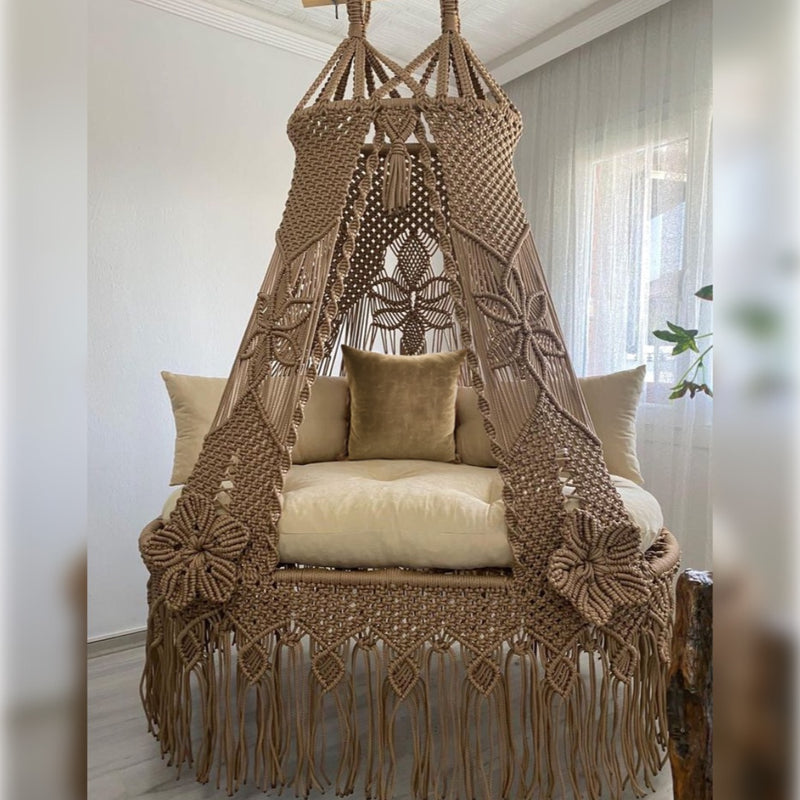 Macrame swing- Latte Love