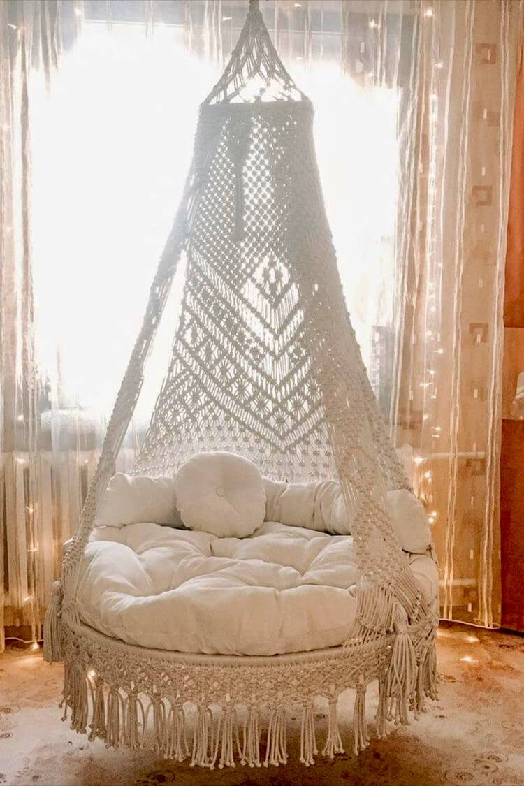 Macrame swing - Pearl design