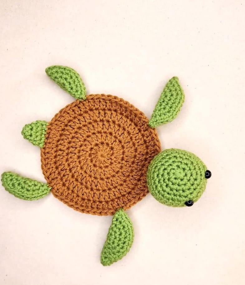 Crochet Turtle Coaster