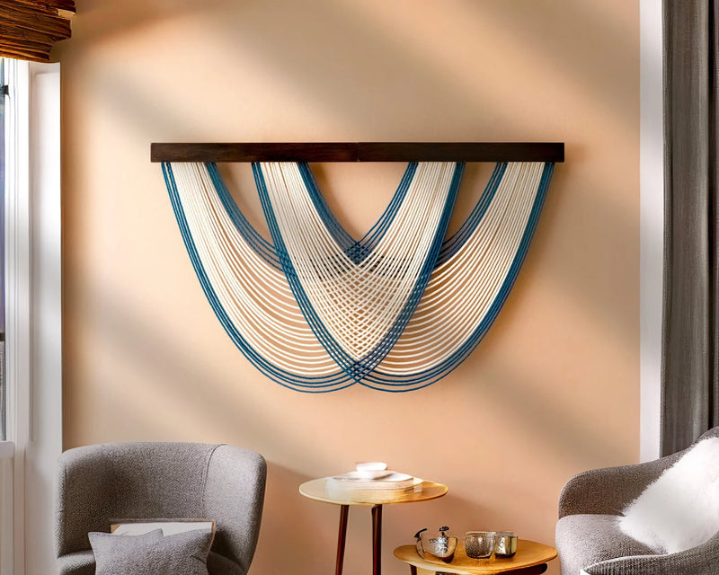 Macrame wall hanging- Bohemian sapphire