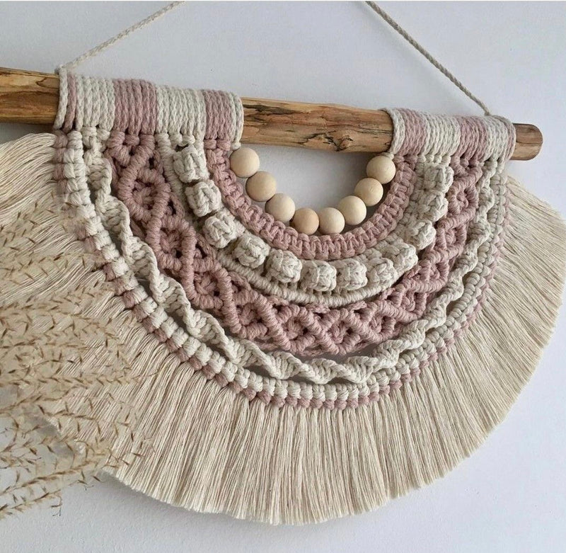 Macrame Wall Hanging- Blushing