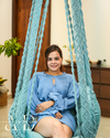 Macrame swing- Blue love