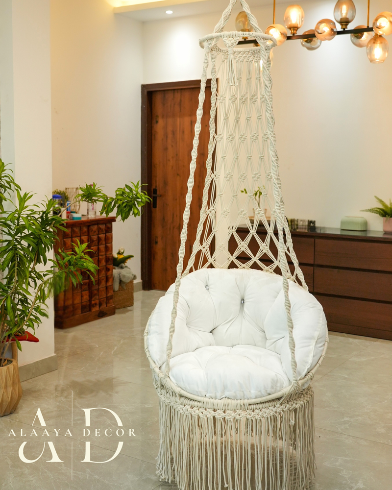 Macrame Swing- Posh white