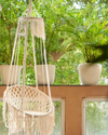 Macrame Swing- White Dime