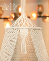 Emerald Macrame Swing – Statement Single Seater, 40 inches