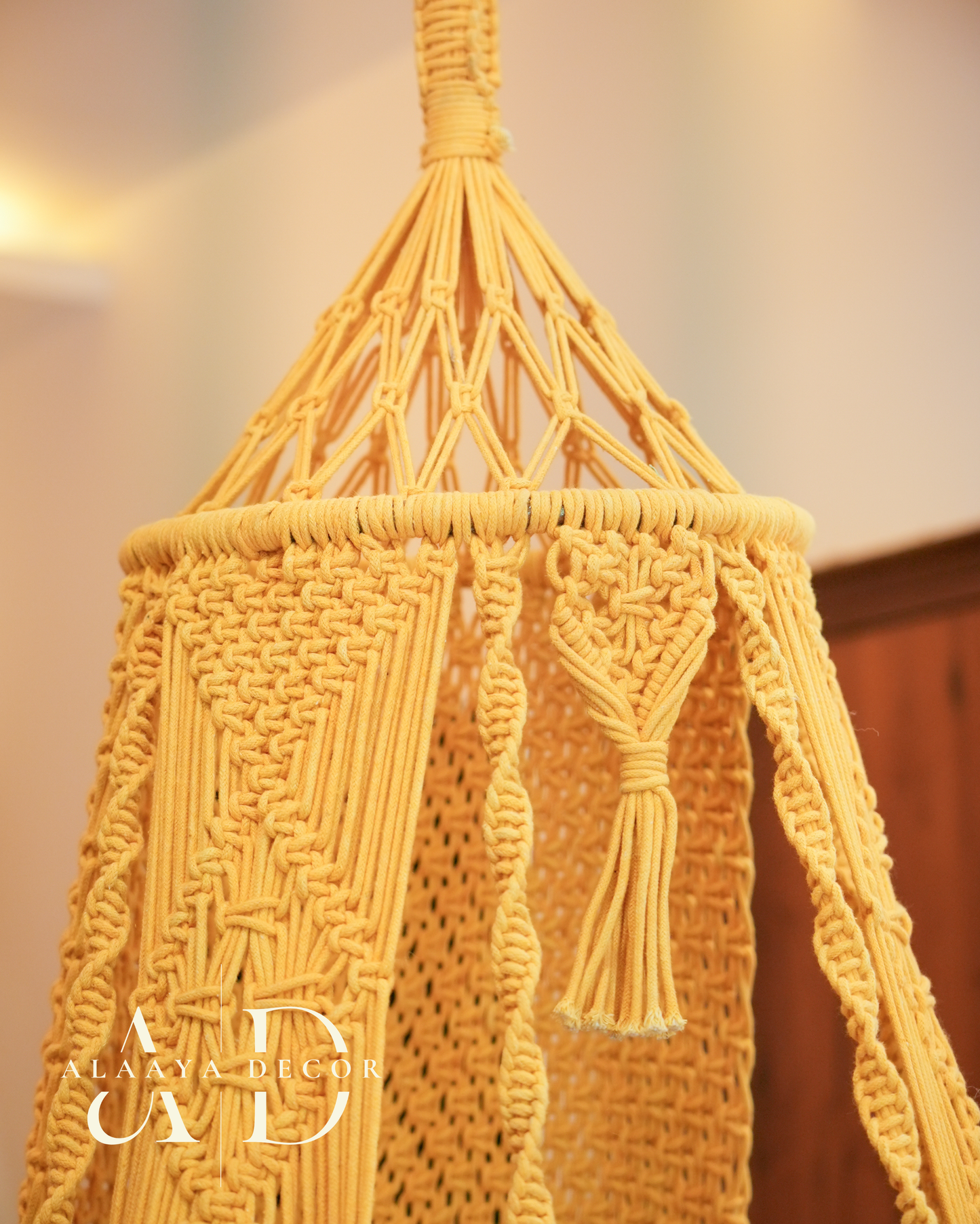 Macrame swing- Sunshine Yellow