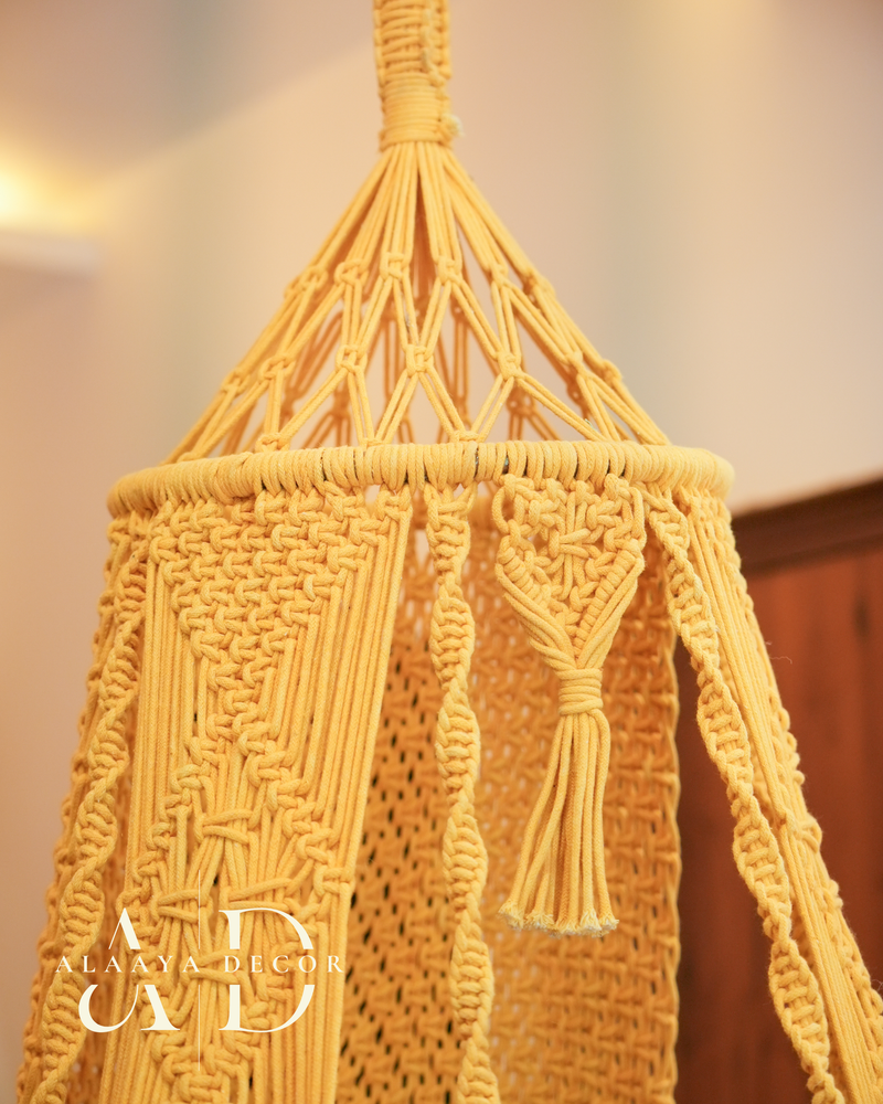 Macrame swing- Sunshine Yellow