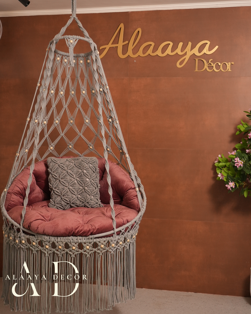 Macrame swing- Grey Posh