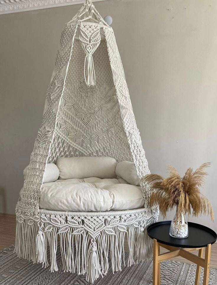 Macrame swing - Premium Pearl