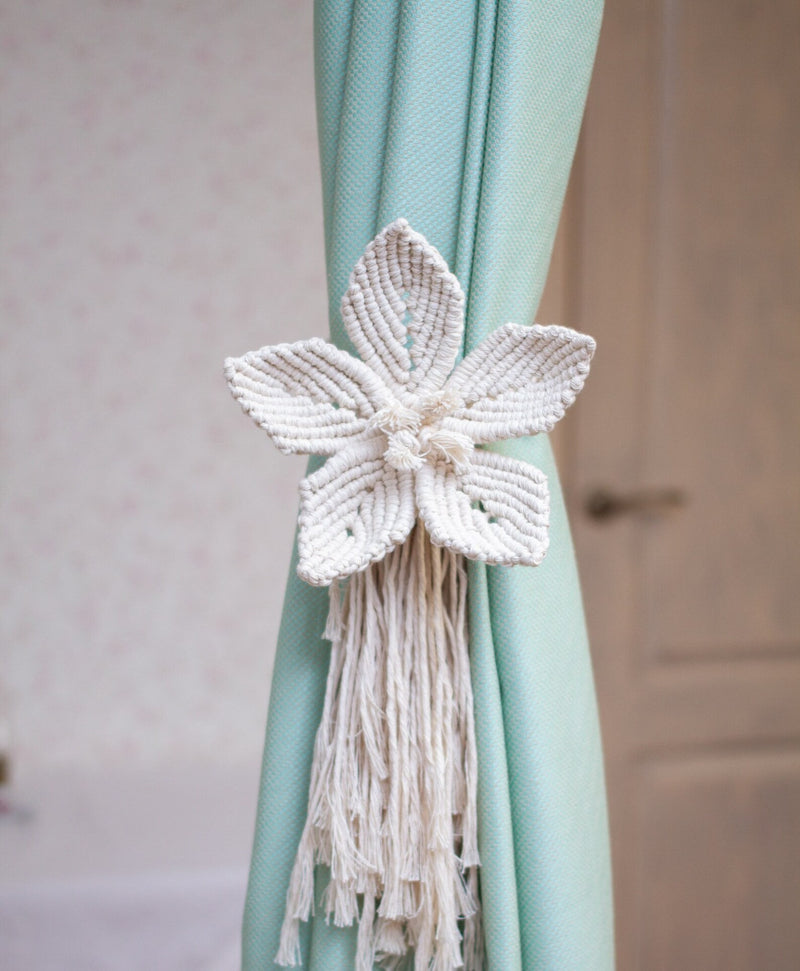 Macrame Curtain Tieback