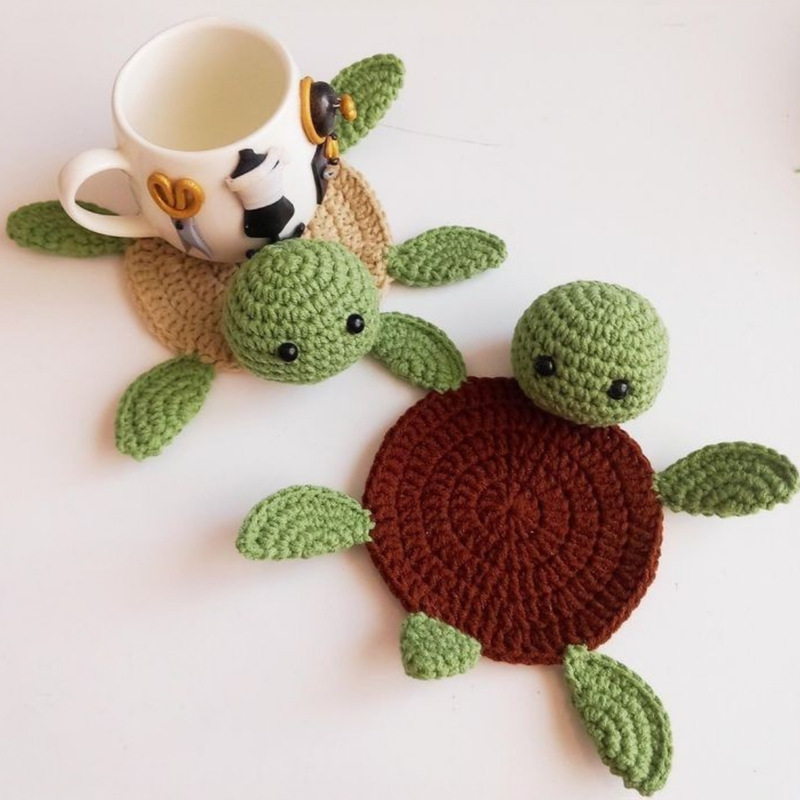 Crochet Turtle Coaster